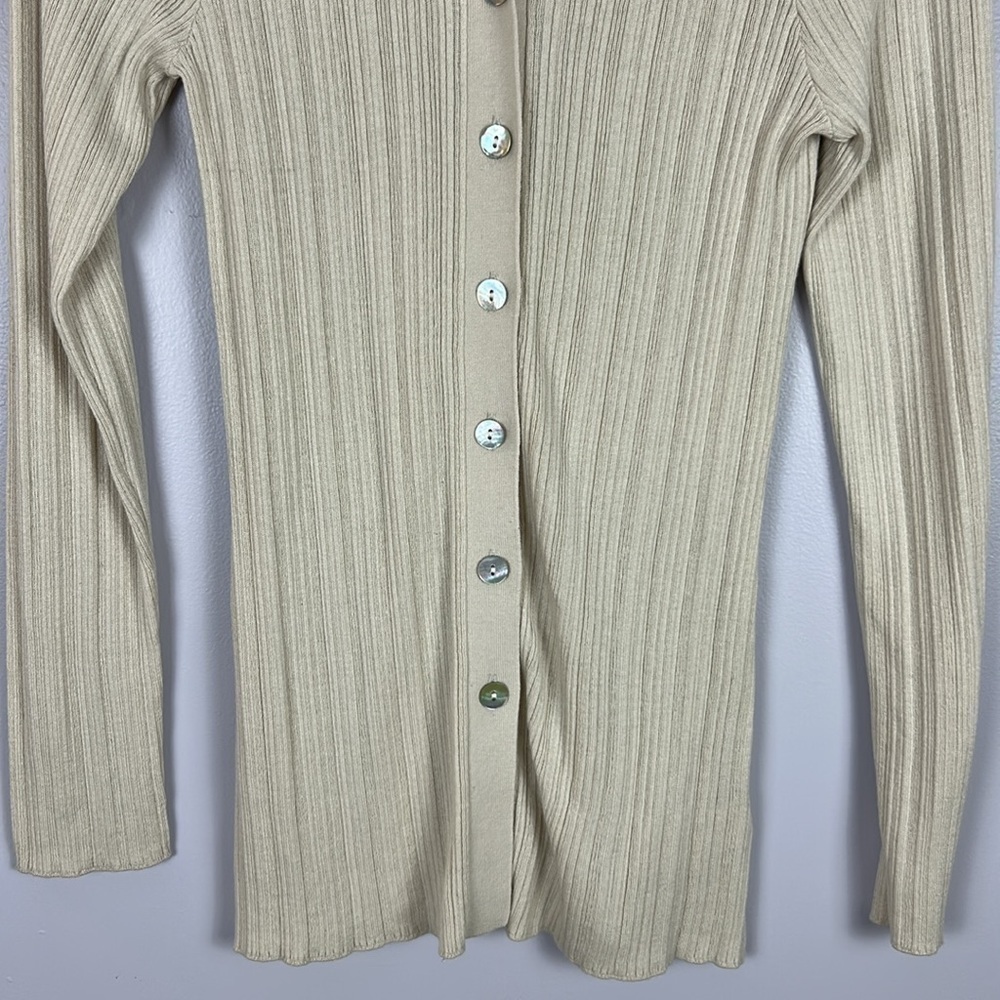 Rails Aurora Canvas Ribbed Cotton Silk Blend Long Sleeve Cardigan Sweater Small - Picture 5 of 15